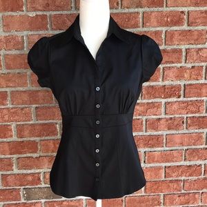 Banana Republic cap sleeve button down shirt